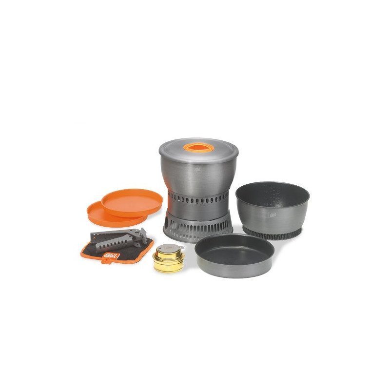 Set de cuisson alu anodisé avec réchaud alcool | Picksea Set de cuisson alu anodisé avec réchaud alcool | Picksea