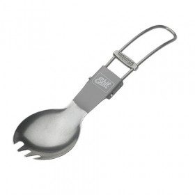 Folding titanium spoon/fork