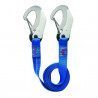 Flat harness lanyard with double safety carabiners | Picksea