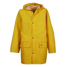 yellow oilskin jacket