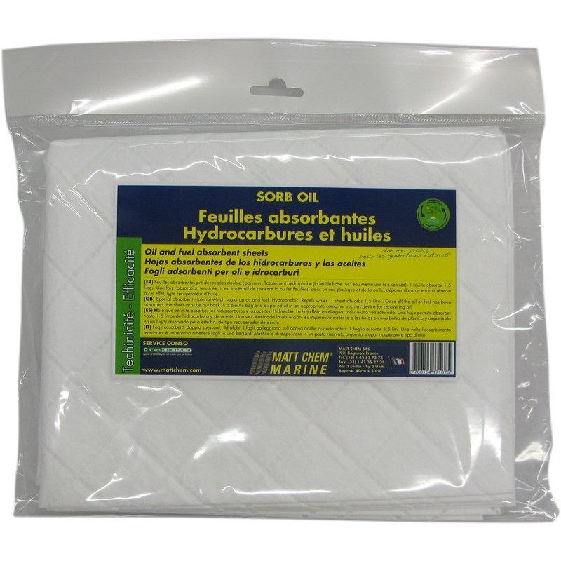 Feuilles absorbantes huile et hydrocarbure | Picksea