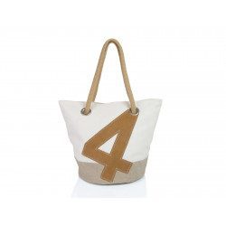 Sac à main Sandy lin et cuir