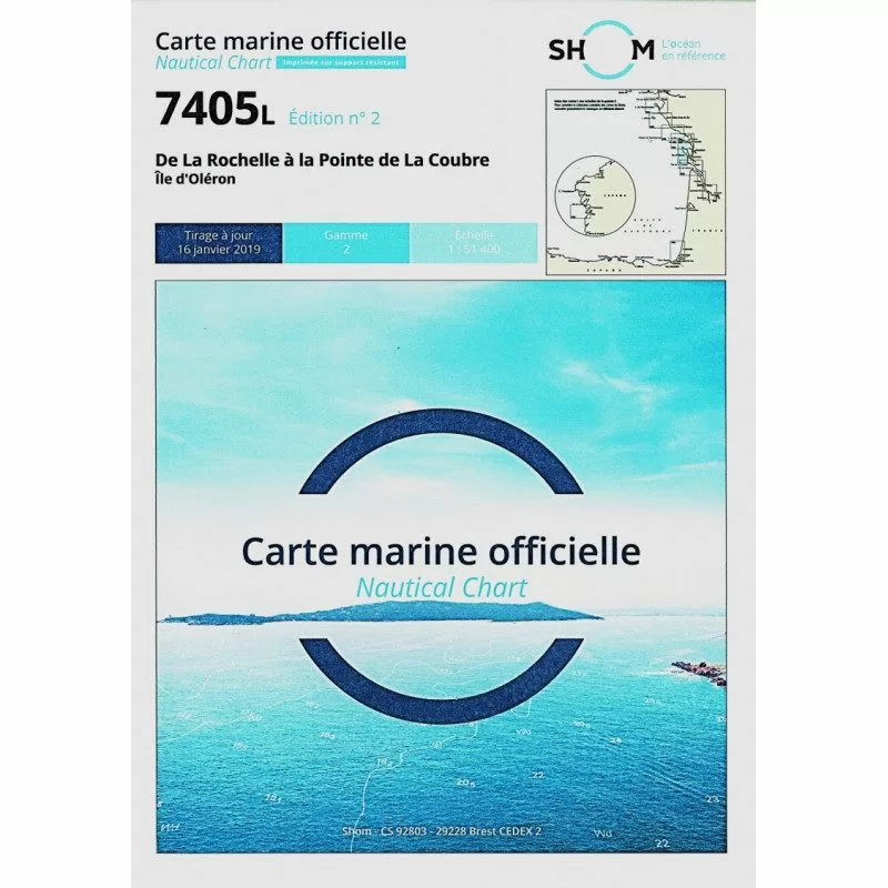 Marine chart 7405L : From La Rochelle to Pointe de La Coubre - Oléron Island | Picksea