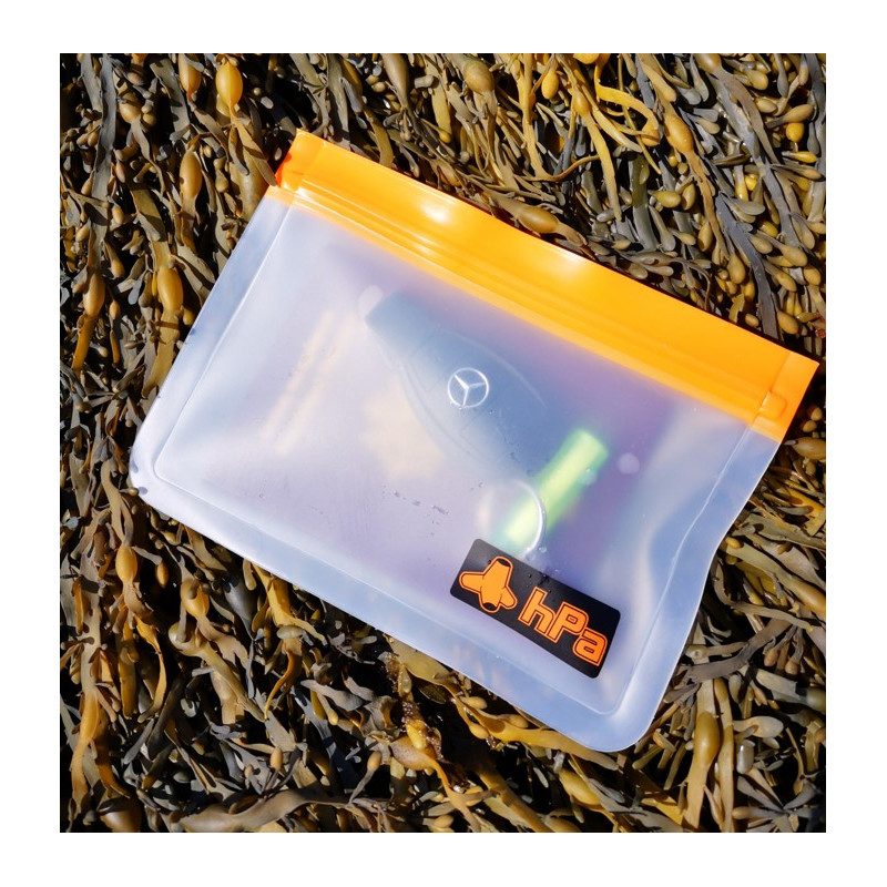 Sac étanche Souple HPA - 25x20x12.5 Cm - Orange Vif - Idéal Plage, Sport, Voyage Cpa 10 Patch