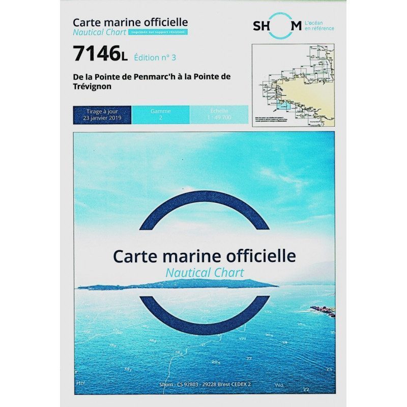 Carte Marine 7146L de la Pointe de Penmarc'h à la Pointe de Trévignon | Picksea
