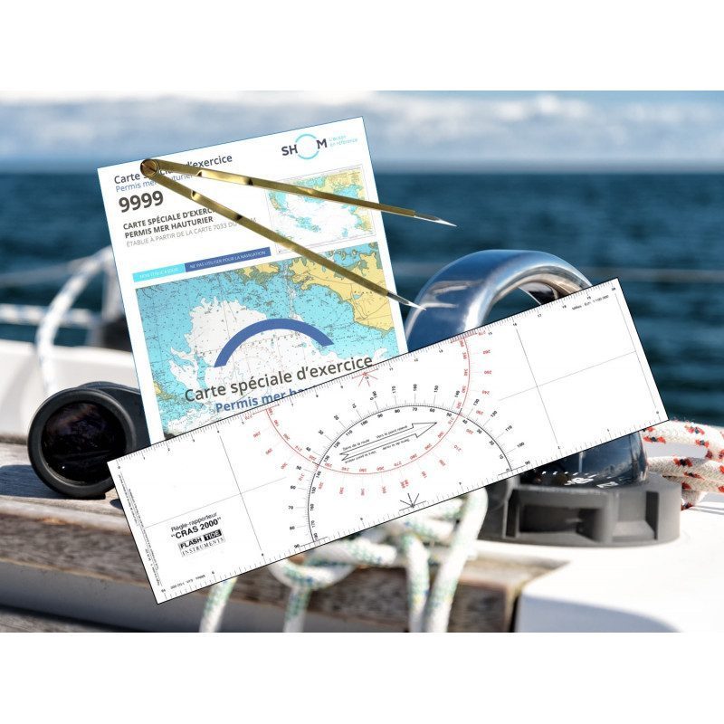 Pack Offshore Permit (exam card + ruler + compass) | Picksea