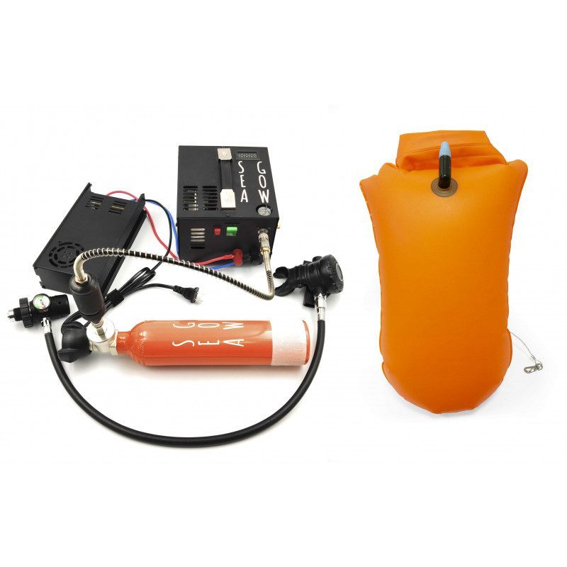 Pack Seagow 300 avec compresseur, convertisseur 220V et bouée de Toad | Picksea