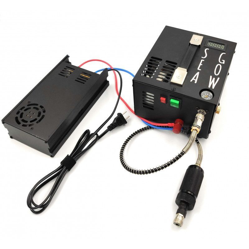 Pack mini-compresseur 12V avec convertisseur 220V Seagow