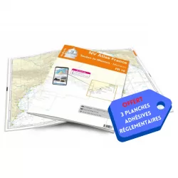 NV-CHARTS FR10 - 45 Cartes Marines Côte d'Azur + 3 planches adhésives réglementaires