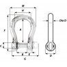 Lyre shackle with captive pin diam 4mm | Picksea