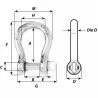 Lyre shackle with captive pin diam 8mm | Picksea