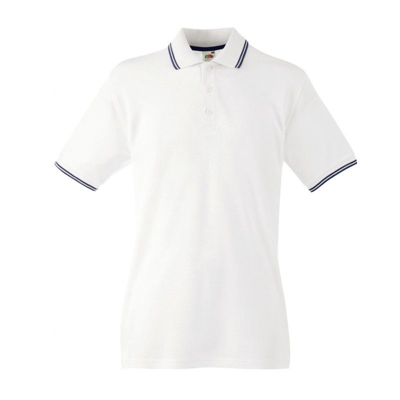Premium pique polo shirt with Fruit of the Loom piping