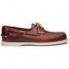 Docksides Cuir Ciré Marron Foncé pour Homme et Femme