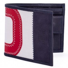 Navy wallet in recycled...