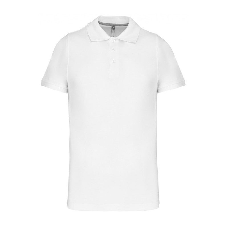 Short sleeve polo shirt washable at 60°C