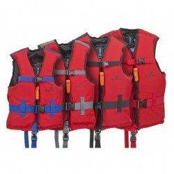 Gilet De Sauvetage Adulte 75N - Pour Kayak, Plongée, Natation - Réglable Avec Sangle D'entrejambe - Noir XXL