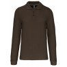 Men's 100% cotton long sleeve polo shirt