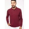 Men's 100% cotton long sleeve polo shirt