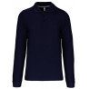 Men's 100% cotton long sleeve polo shirt