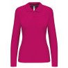 Women's long sleeve polo shirt 100% cotton