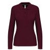 Women's long sleeve polo shirt 100% cotton