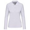 Women's long sleeve polo shirt 100% cotton