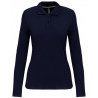 Women's long sleeve polo shirt 100% cotton