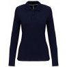 Polo manches longues 100% coton Femme