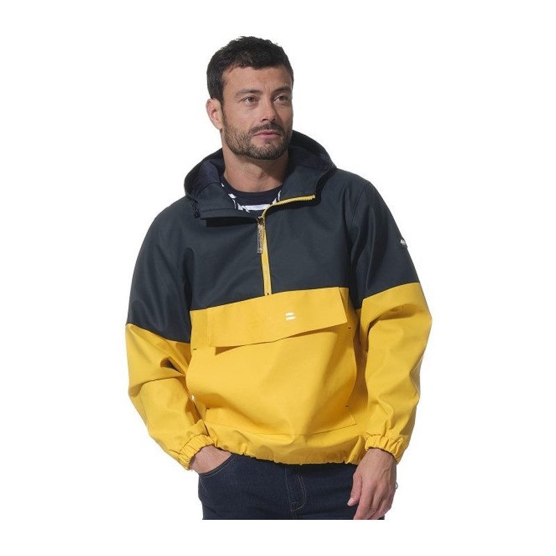 Ciré Cassien 1/2 zip marine-jaune