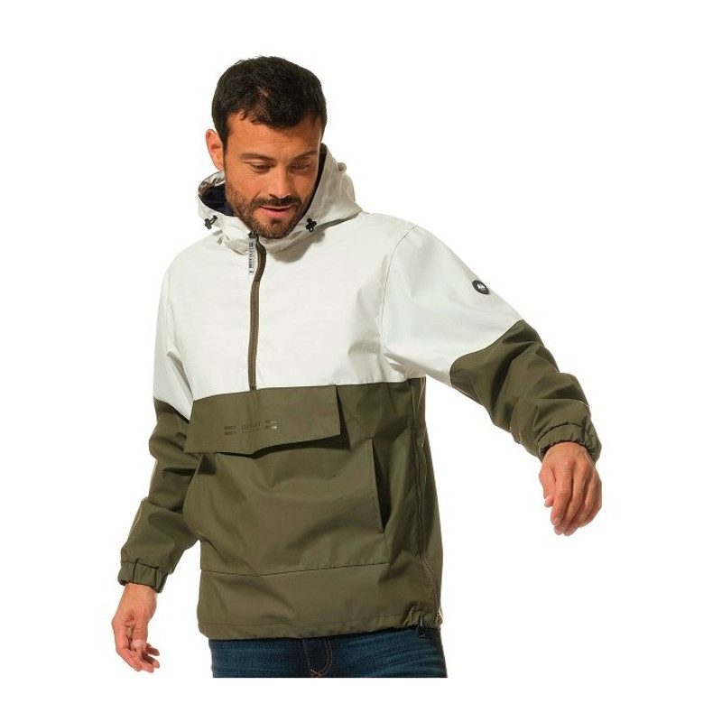 Cassien raincoat white green for men