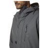 Oslo waxed 3/4 jacket charcoal grey