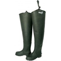 Neoprene-lined rubber waders