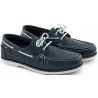 Chaussures bateau CREW en cuir lisse Navy