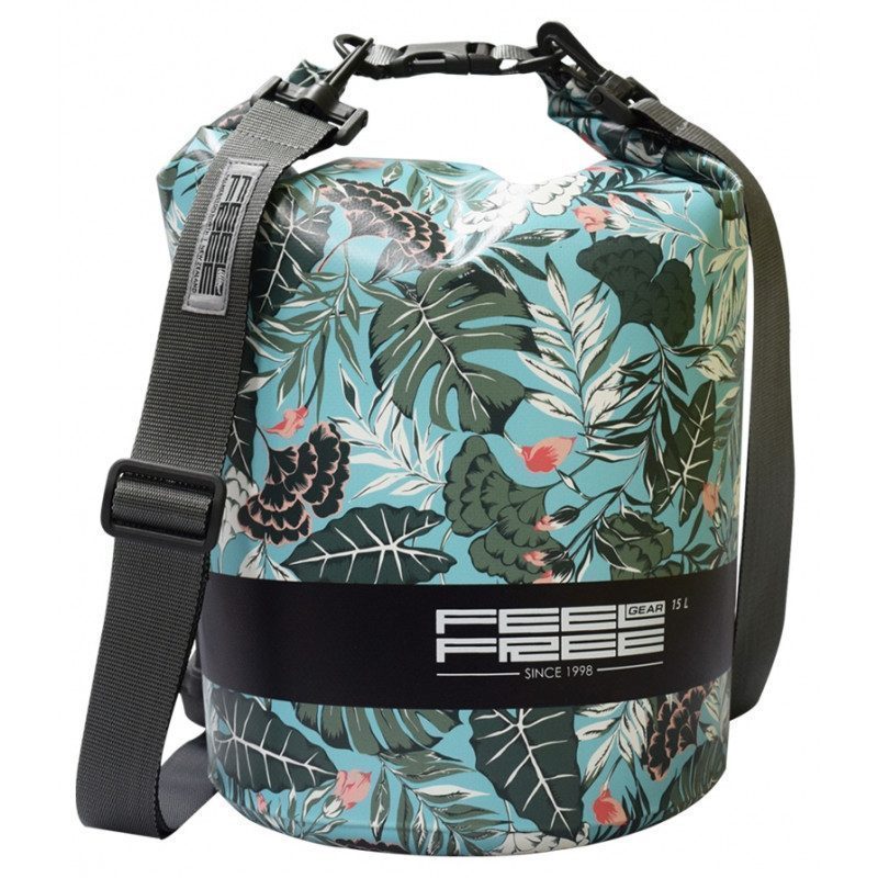 Waterproof bag Dry Tube Tropical Organic Teal Grey