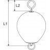 Schema Bouée de mouillage Diam 39cm Tige courte