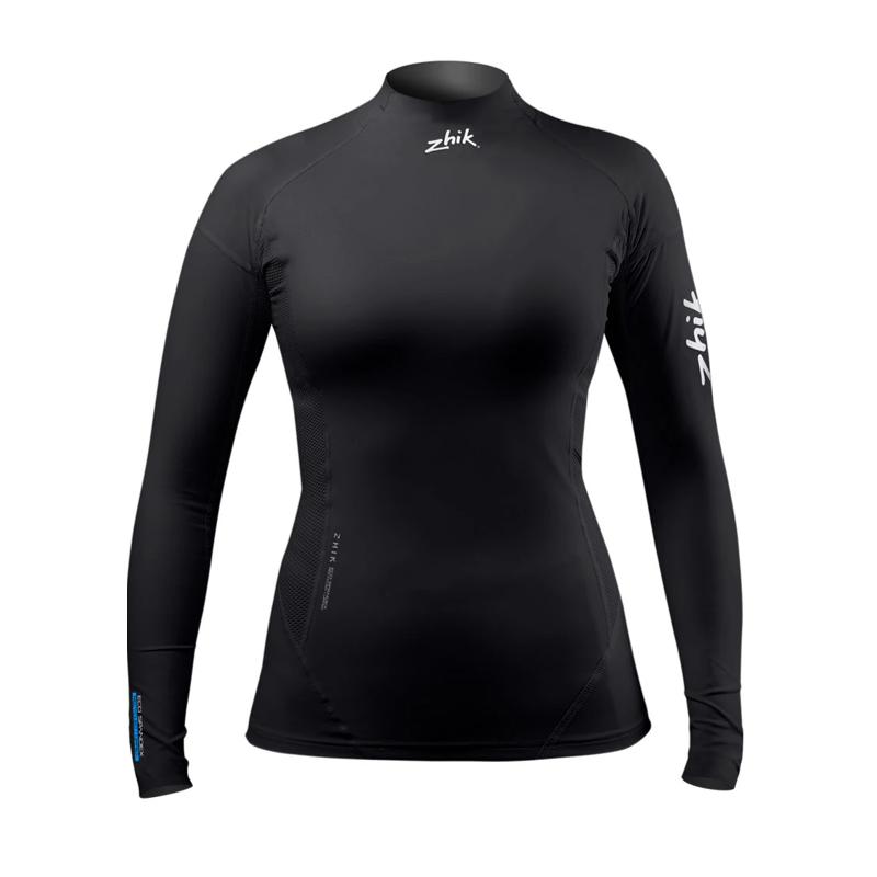 Top Eco Spandex Long Sleeves Black for women