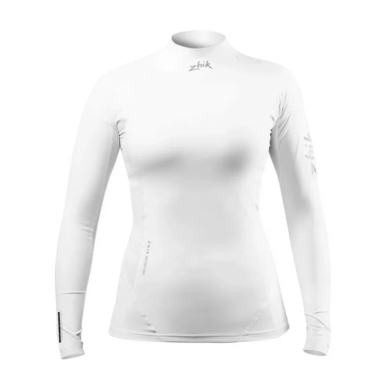 Top Eco Spandex Femme manches longues Blanc