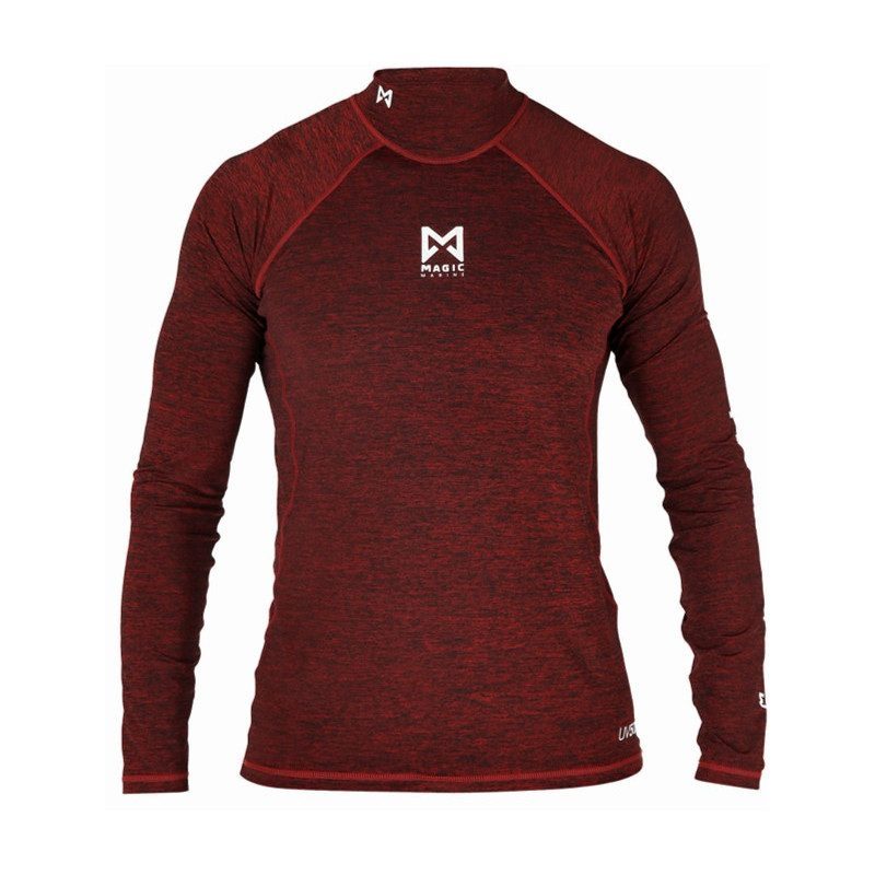 Lycra Long Sleeve Cube Rashvest Red Men