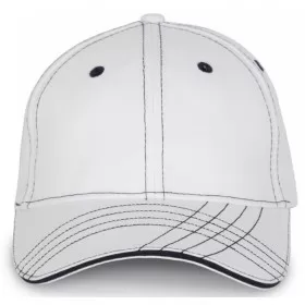 Fashion Cap 100% cotton White/Navy