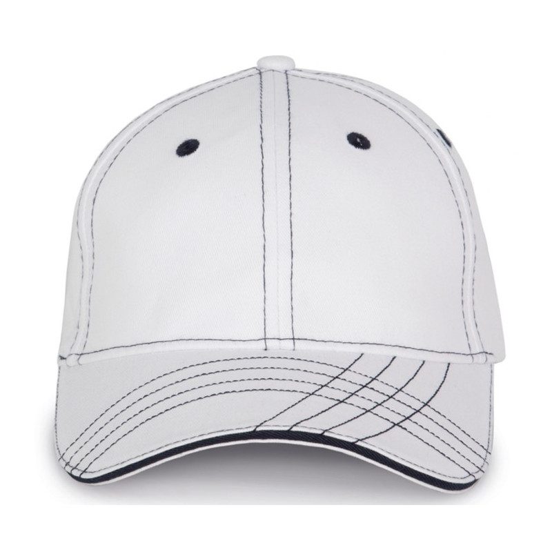 Casquette Fashion 100% coton Blanc/Navy