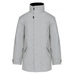 Parka de pont Homme Snow Grey doublée matelassée