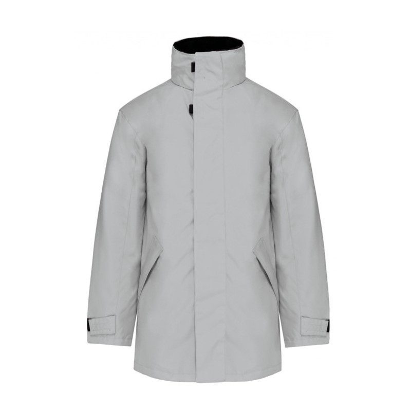 Parka de pont Homme Snow Grey doublée matelassée