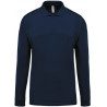 Polo piqué Homme Navy manches longues