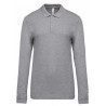 Long sleeves Polo Oxford Grey for men