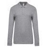 Long sleeves Polo Oxford Grey for men