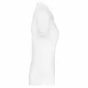 Polo Coton piqué blanc manches courtes femme