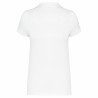Polo Coton piqué blanc manches courtes femme