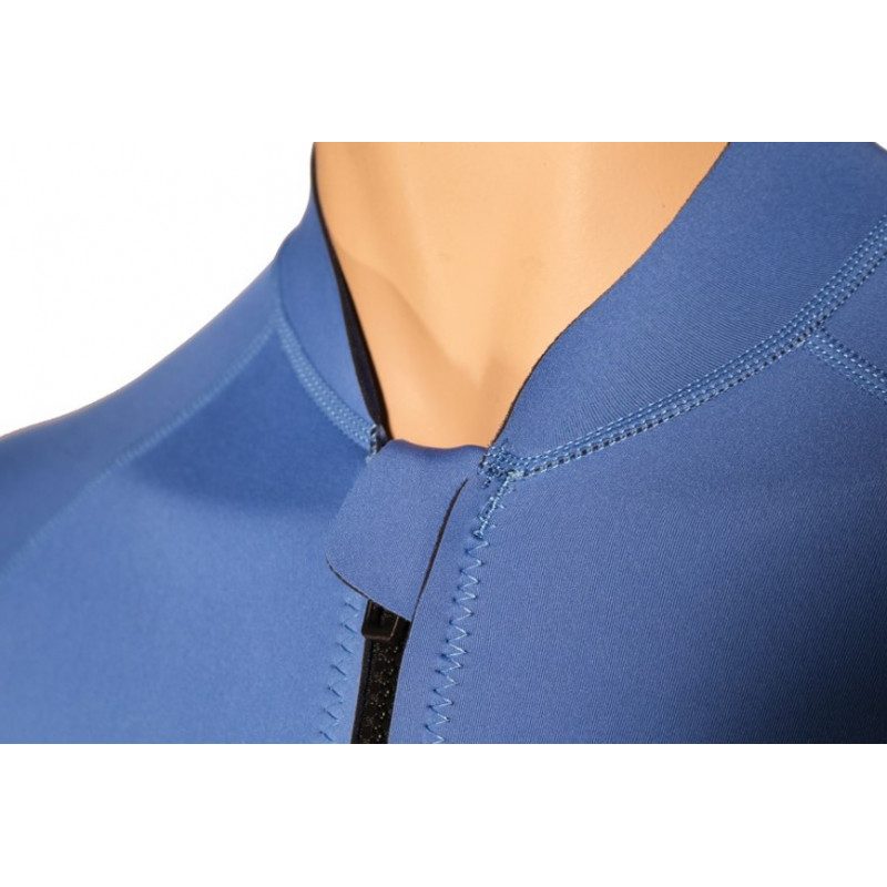 Beuchat Shorty Muta 2 Mm Donna Zip Frontale Atoll Blue - Turchese, Taglia S, UV50+ Per Nuoto E Snorkeling