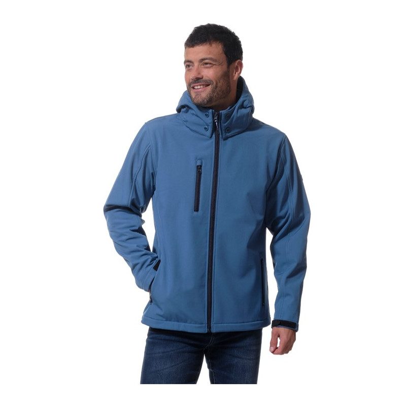 Veste softshell Hanil Bleu Océan pour homme