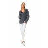 Pull Marin Femme Candice Marine col V